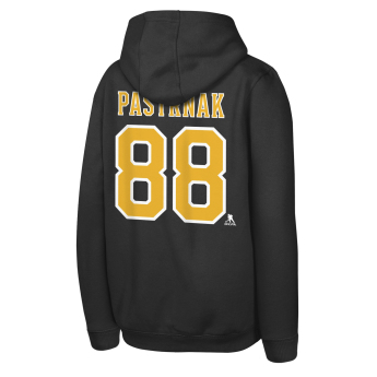 Boston Bruins детски суитшърт с качулка David Pastrnak #88 NHL Flat Name & Number Fleece