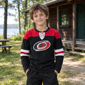 Carolina Hurricanes детска тениска с дълъг ръкав NHL Laces Washed Logo