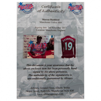 Легенди фланелка с рамка Manchester United Rashford Signed Shirt (Framed)