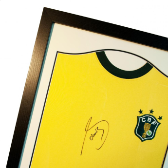 Легенди фланелка с рамка Brasil Socrates Signed Shirt Silhouette