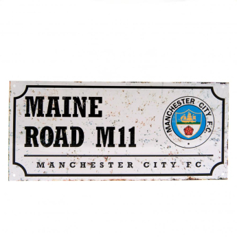 Manchester City табела за стена Street Sign Retro