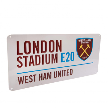 West Ham United табела за стена Street Sign