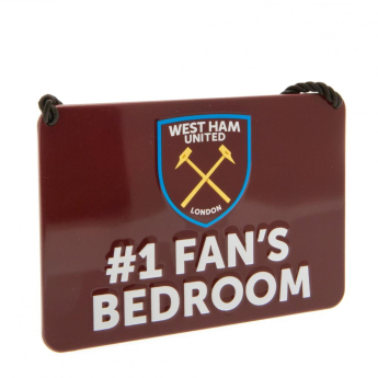 West Ham United знак за спалня Bedroom Sign No1 Fan