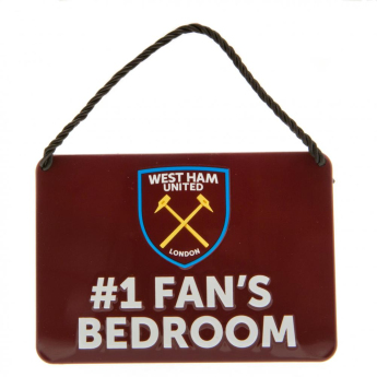 West Ham United знак за спалня Bedroom Sign No1 Fan