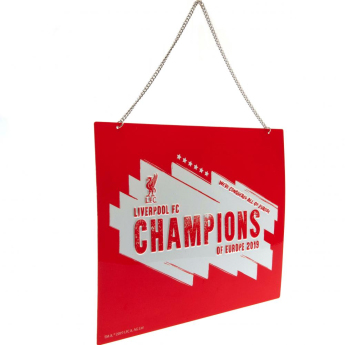 Liverpool FC табела за стена Champions Of Europe Metal Sign