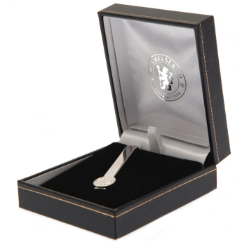 Chelsea FC клипс за вратовръзка Silver Plated Tie Slide