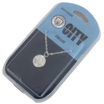 Manchester City колие с висулка Silver Plated Pendant & Chain