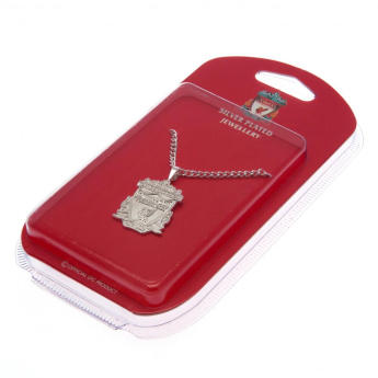 Liverpool FC колие с висулка Silver Plated Pendant & Chain XL
