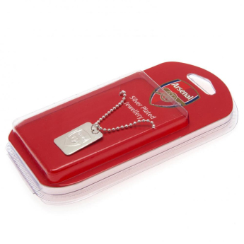 Arsenal FC колие с висулка куче Silver Plated Dog Tag & Chain