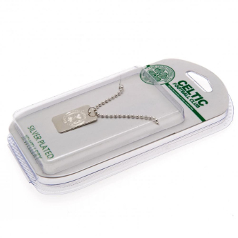 Celtic FC колие с висулка куче Silver Plated Dog Tag & Chain