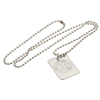Chelsea FC колие с висулка куче Silver Plated Dog Tag & Chain