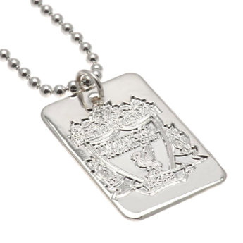 Liverpool FC колие с висулка куче Silver Plated Dog Tag & Chain