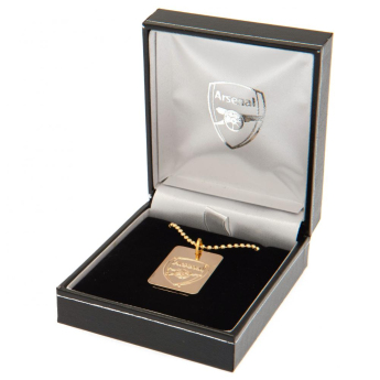 Arsenal FC колие с висулка куче Gold Plated Dog Tag & Chain