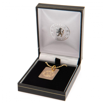 Chelsea FC колие с висулка куче Gold Plated Dog Tag & Chain