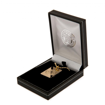 Leicester City колие с висулка куче Gold Plated Dog Tag & Chain