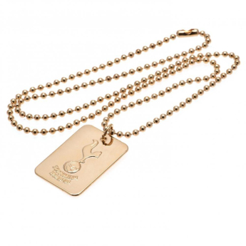 Tottenham Hotspur колие с висулка куче Gold Plated Dog Tag & Chain