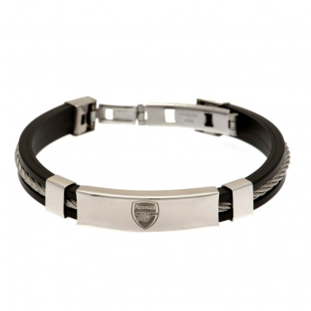 Arsenal FC силиконова гривна Silver Inlay Silicone Bracelet