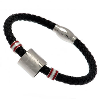 Arsenal FC кожена гривна Colour Ring Leather Bracelet