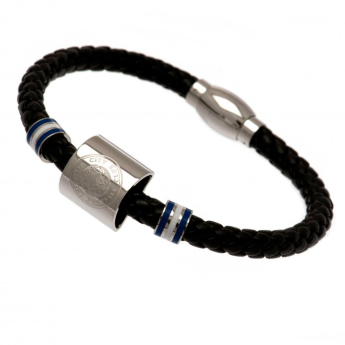 Leicester City кожена гривна Colour Ring Leather Bracelet