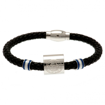 Leicester City кожена гривна Colour Ring Leather Bracelet
