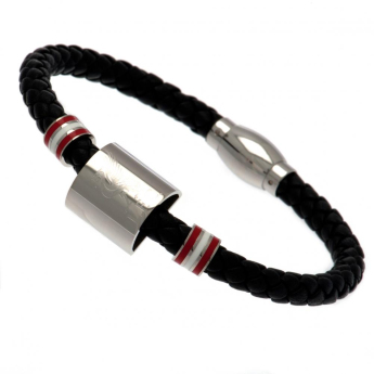 Liverpool FC кожена гривна Colour Ring Leather Bracelet