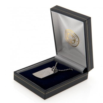 Leicester City колие с висулка куче Engraved Dog Tag & Chain