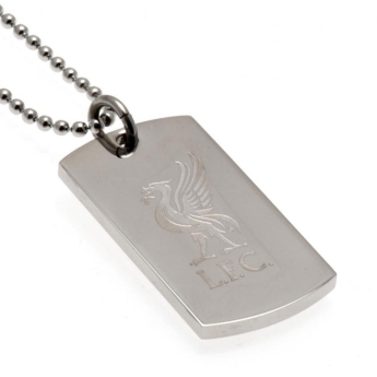 Liverpool FC колие с висулка куче Engraved Dog Tag & Chain LB