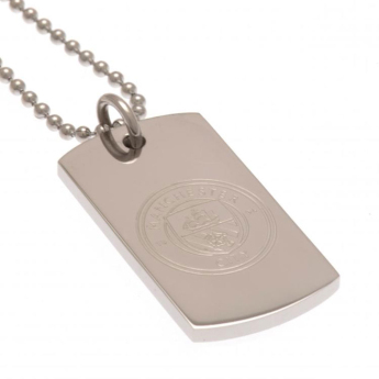 Manchester City колие с висулка куче Engraved Dog Tag & Chain