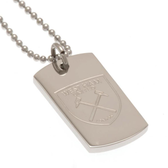 West Ham United колие с висулка куче Engraved Dog Tag & Chain