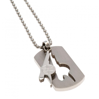 Arsenal FC колие с висулка куче Dog Tag & Chain CO GN