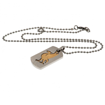 Liverpool FC колие с висулка куче Bi Colour Cut Out Dog tag & chain