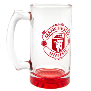 Manchester United стъклена чаша Stein Glass Tankard red