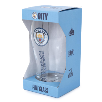 Manchester City стъклена чаша Tulip Pint Glass