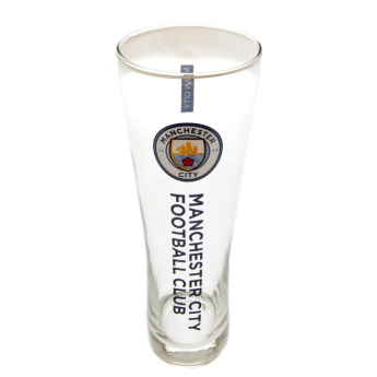 Manchester City стъклена чаша Tall Beer Glass EC