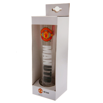 Manchester United стъклена чаша Tall Beer Glass