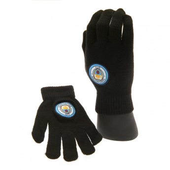 Manchester City детски ръкавици Knitted Gloves Junior