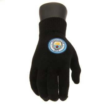 Manchester City детски ръкавици Knitted Gloves Junior