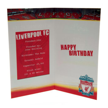 Liverpool FC картичка за рожден ден Birthday Card No 1 Fan