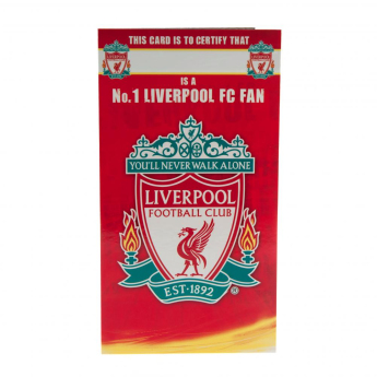Liverpool FC картичка за рожден ден Birthday Card No 1 Fan