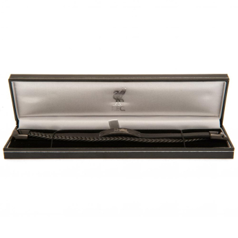 Liverpool FC кожена гривна Black IP Leather Bracelet
