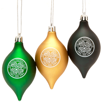 Celtic FC топки за коледна елха 3pk vintage baubles