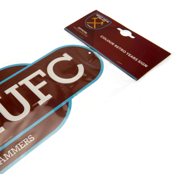 West Ham United табела за стена Colour Retro Sign