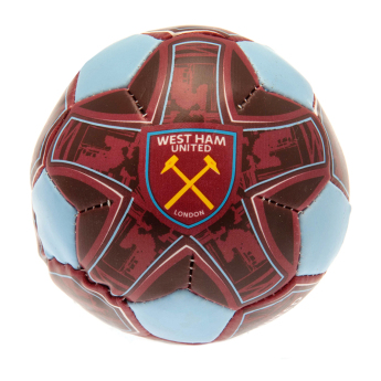 West Ham United мека топка 4 inch Soft Ball blue