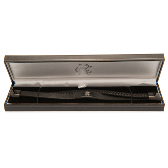 Rangers FC гривна Black IP Leather Bracelet