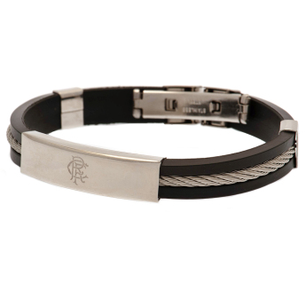 Rangers FC гривна Silver Inlay Silicone Bracelet