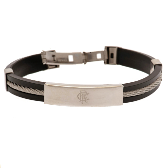 Rangers FC гривна Silver Inlay Silicone Bracelet