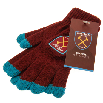 West Ham United мъжки ръкавици Touchscreen Knitted Gloves Adults