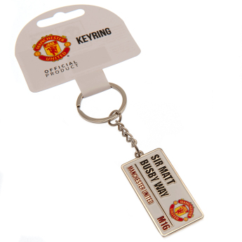 Manchester United висулка за ключодържател Embossed Street Sign