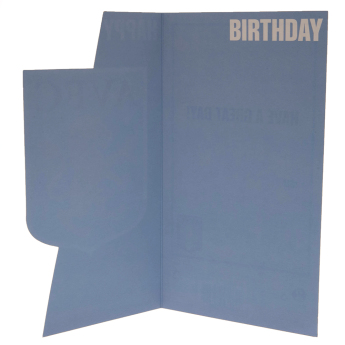 Aston Villa картичка за рожден ден Crest Birthday Card