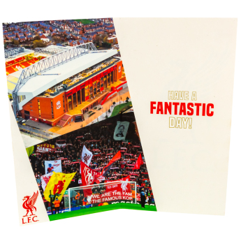 Liverpool FC картичка за рожден ден със стикери Personalised Birthday Card